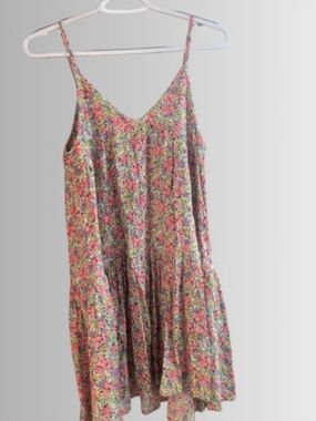 NATURAL LIFE Pink, Yellow & Green Floral Mini Dress